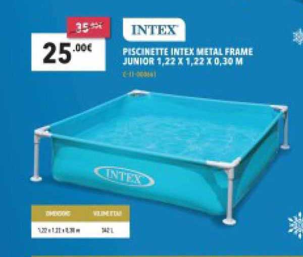 piscinette intex metal frame junior