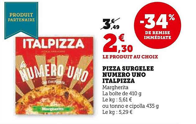 pizza surgelée numéro uno italpizza