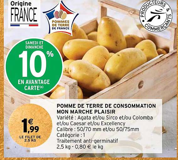 pomme de terre de consommantion mon marche plaisir