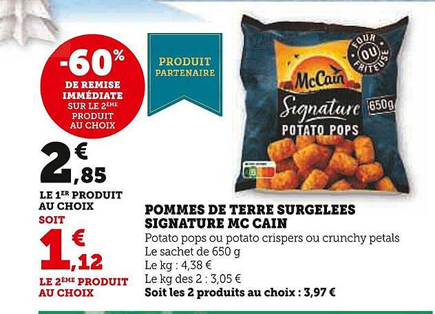 pommes de terre surgelées signature mc cain