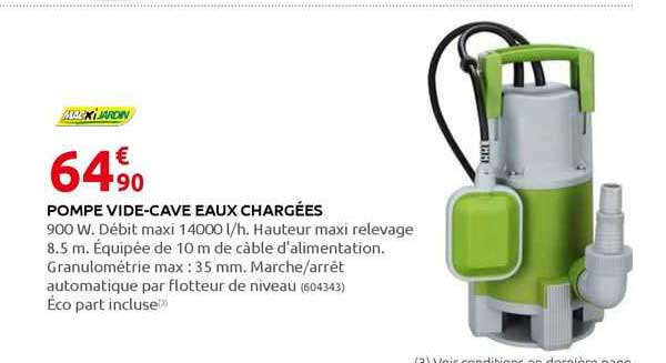 pompe vide-cave eaux chargées maxijardin