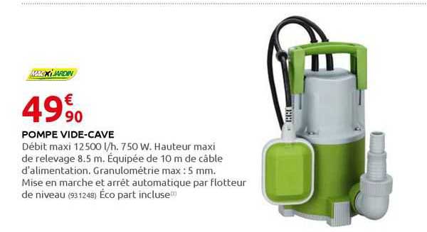 pompe vide-cave maxijardin