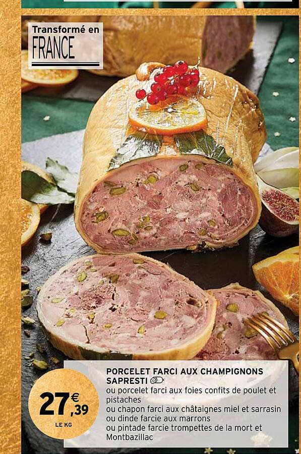 Porcelet Farci Aux Champignons Sapresti