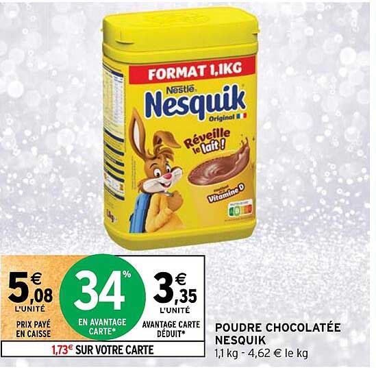 poudre chocolatee nesquik