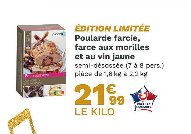 poularde farcie, farce aux morilles et au vin jaune