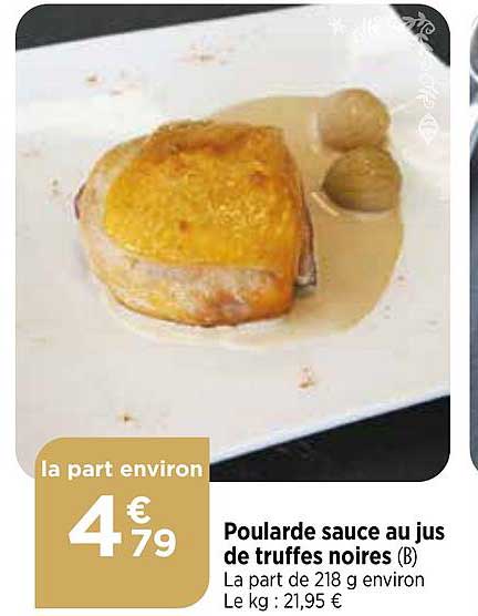 poularde sauce au jus de truffes noires