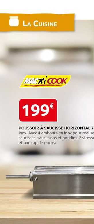 poussoir à saucisse horizontal 7 macxi cook