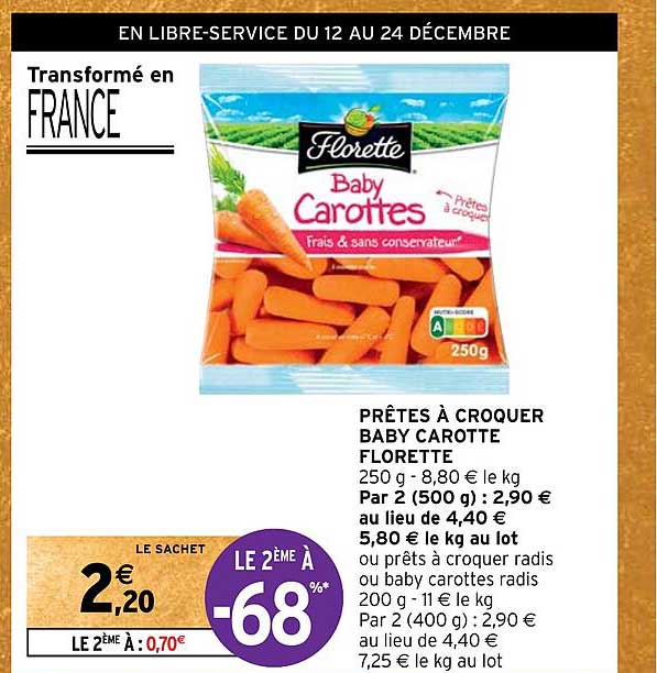 Prêtes à Croquer Baby Carotte Florette