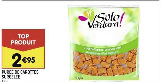 Purée De Carottes Surgelée Solo Verdura!