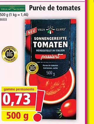 purée de tomates villa gusto