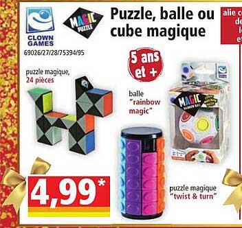 puzzle, balle ou cube magique clown games