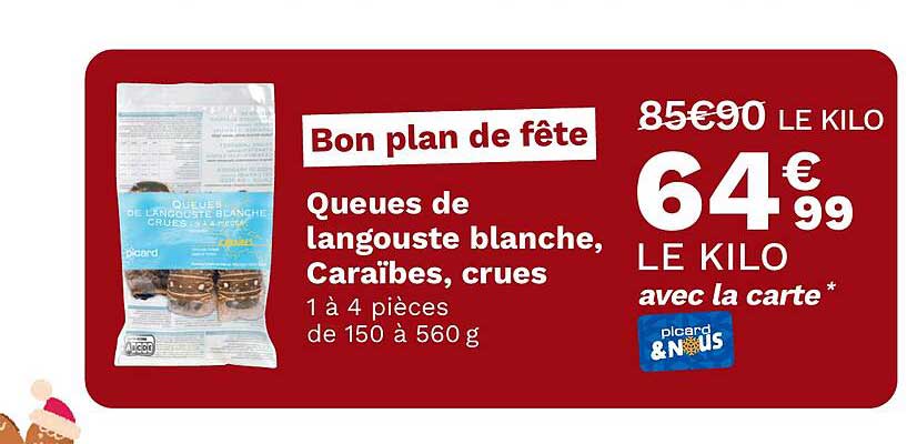 queues de langouste blanche, caraïbes, crues