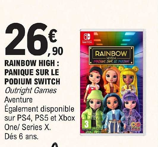 rainbow high : panique sur le podium switch