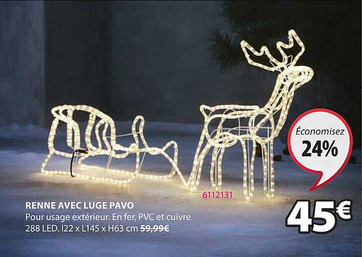 Renne Avec Luge Pavo