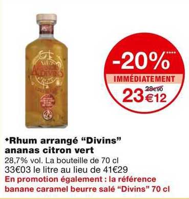 rhum arrange ''divins'' ananas citron vert