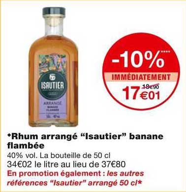 rhum arrange ''isautier''banane flambee