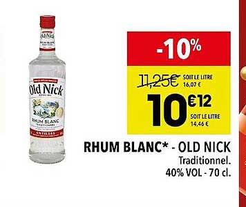 rhum blanc old nick