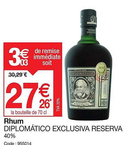 rhum diplomatico exclusiva reserva