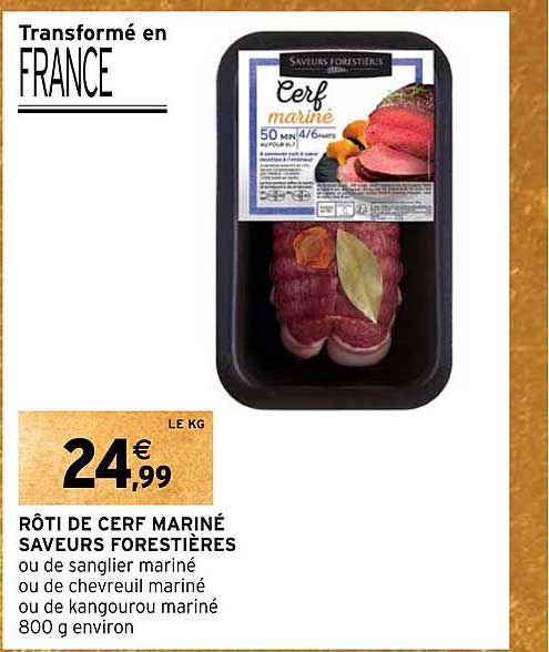 rôti de cerf mariné saveurs forestières