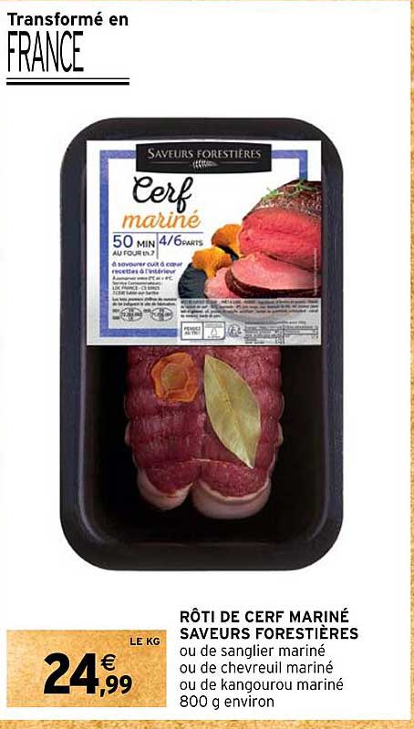 rôti de cerf mariné saveurs forestières