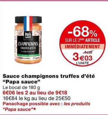 sauce champignons truffes d'ete "papa sauce"