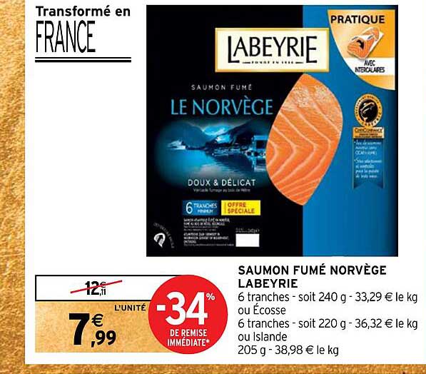 Saumon Fumé Norvège Labeyrie