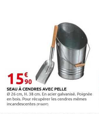 seau à cendres avec pelle