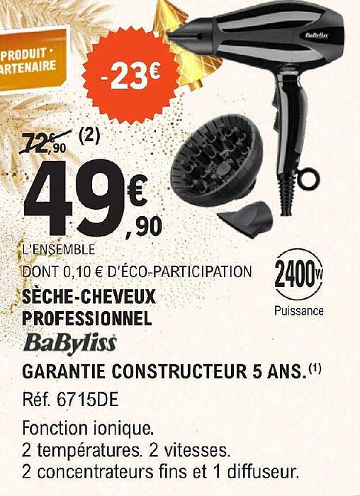 sèche-cheveux professionnel baByliss