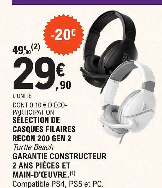 sélection de casques filaires recon 200 gen 2