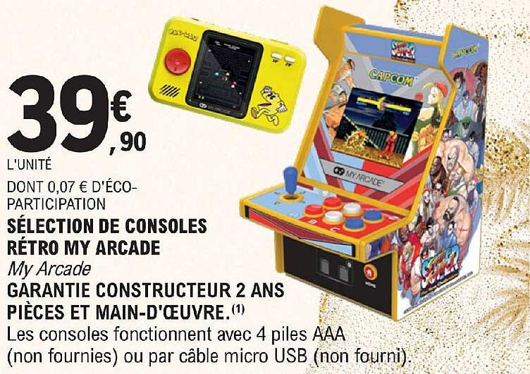 sélection de consoles rétro my arcade