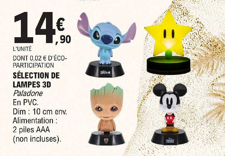 sélection de lampes 3d