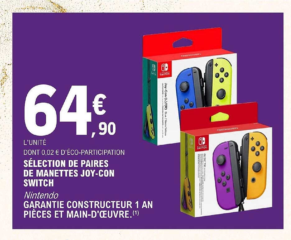 Sélection De Paires De Manettes Joy-con Switch