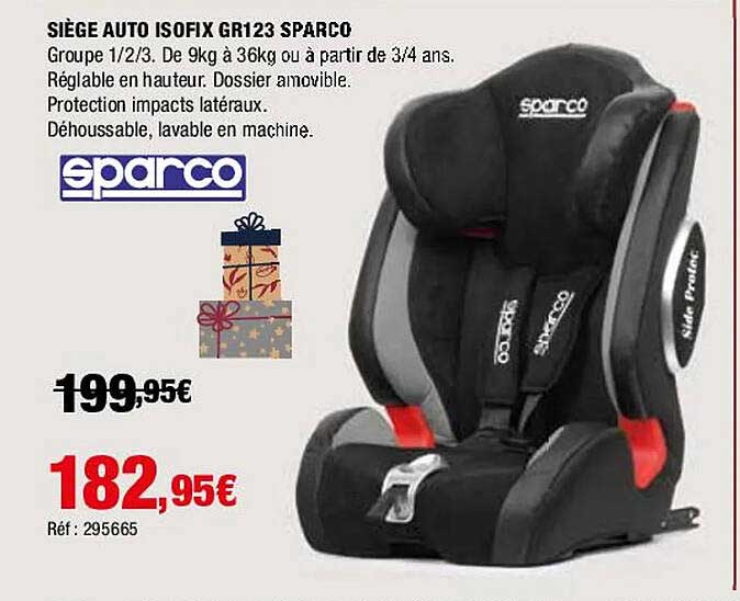 siège auto isofix gr123 sparco