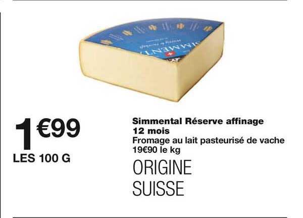 simmental réserve affinage 12 mois