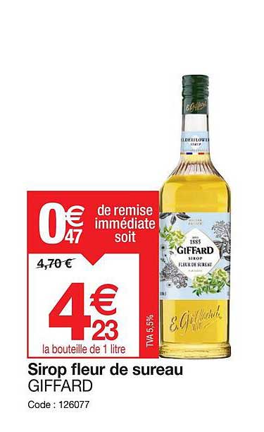 sirop fleur de sureau giffard