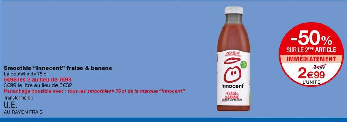 Smoothie "innocent" Fraise & Banane