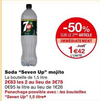 soda ''seven up'' mojito