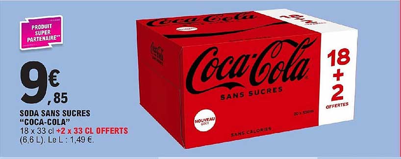 soda sans sucres "coca-cola"