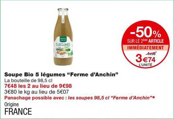 soupe bio 5 legumes "ferme d'anchin"
