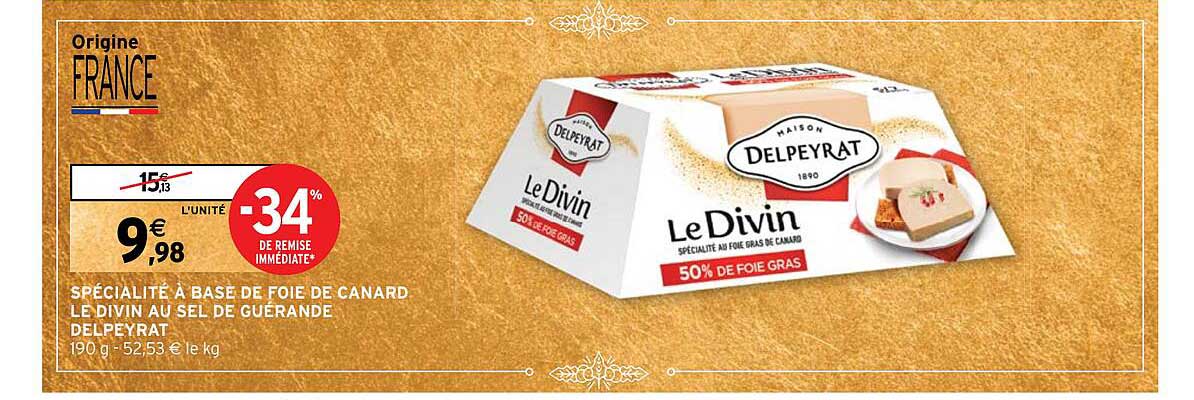 spécialité à base de foie de canard le divin au sel de guérande delpeyrat