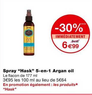 spray "hask" 5-en-1 argan oil