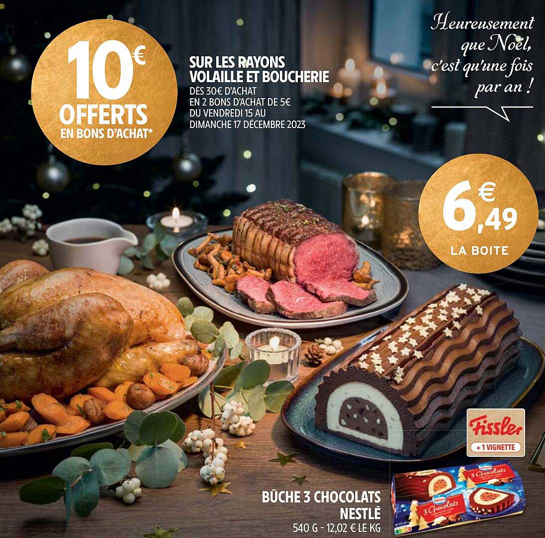 sur les rayons  volaille et boucherie