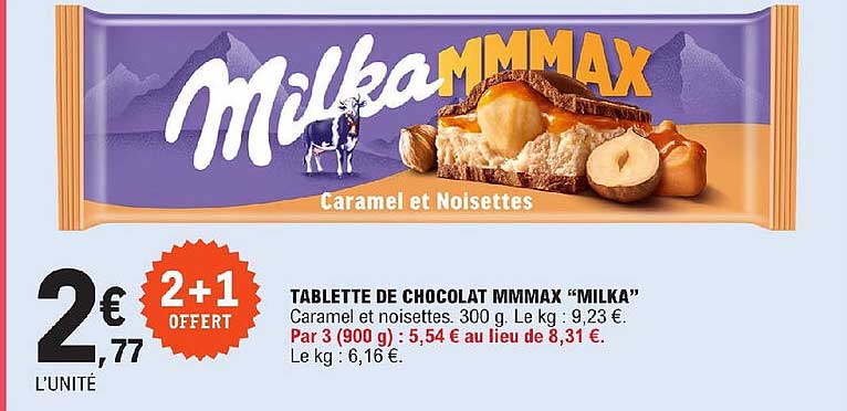 Tablete De Chocolat Mmmax "milka"