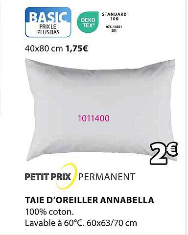 taie d'oreiller annabella
