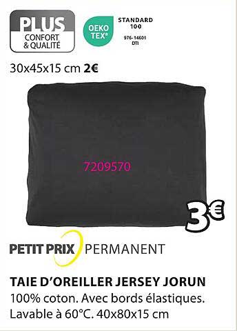 taie d'oreiller jersey jorun
