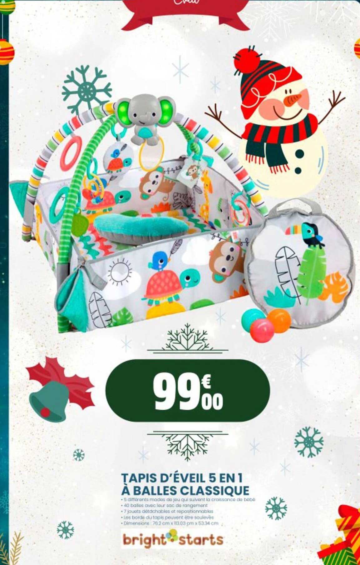 tapis d'éveil 5 en 1 à balles classique