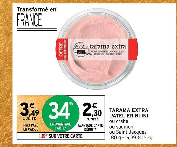 tarama extra l'atelier blini