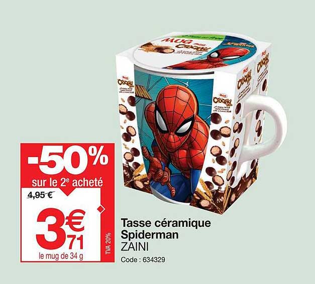 tasse céramique spiderman zaini