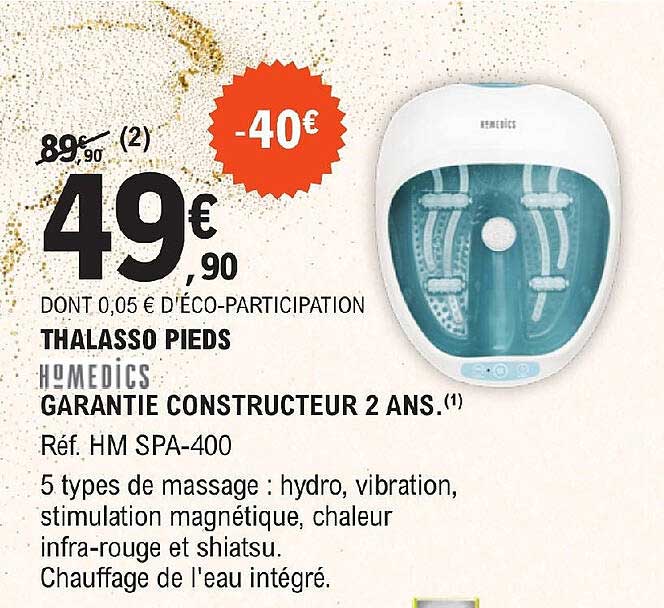 thalasso pieds homedics