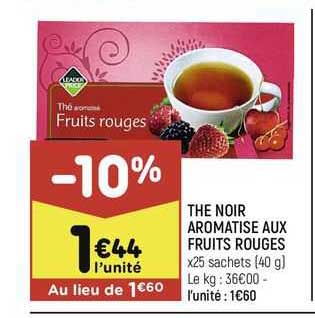 Thé Noir Aromatisé Aux Fruits Rouges